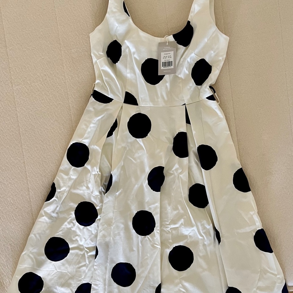 Boden NWT 6P Winifred Dress blue dot - Picture 2 of 2